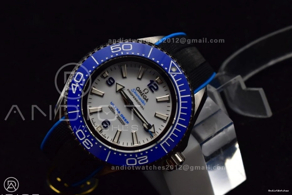 Dial Edition 1:1 Black on White 6000M Versatile Blue TF Bezel SS Rubber Deep Ultra 1078 A Best Ceramic Strap Seamaster 0328